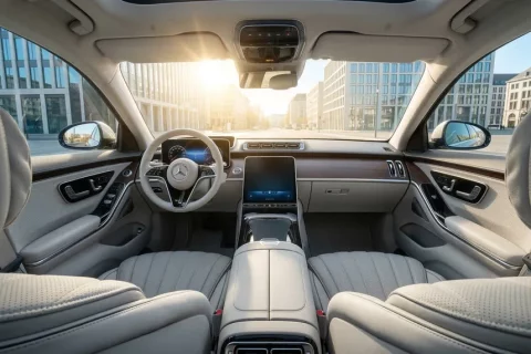 Interior de vehículo perfectamente limpio, desinfectado y libre de manchas tras un servicio de detailing a domicilio.