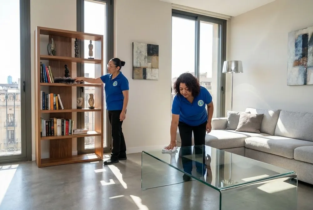 Empresa de limpieza a domicilio en Barcelona - Equipo profesional trabajando