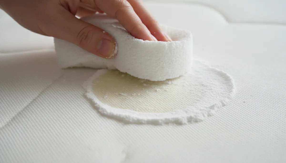 Truco casero para manchas difíciles en la cama Eliminar restos de sangre seca del colchón con bicarbonato