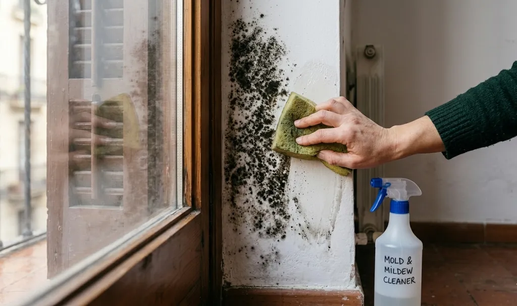 Error común al limpiar moho de la pared con productos inadecuados como lejía