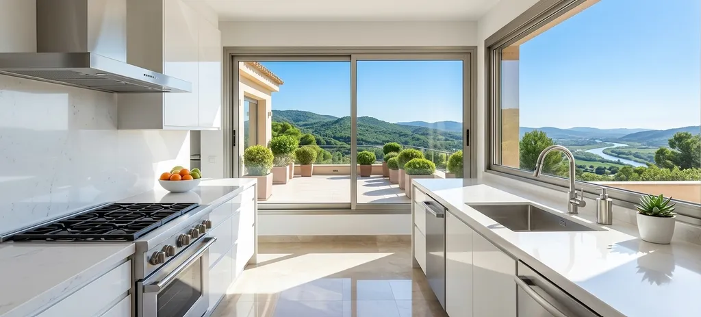 Limpieza a fondo de cocinas y casas en Molins de Rei Cocina moderna impecablemente limpia con vistas a Collserola en Molins de Rei